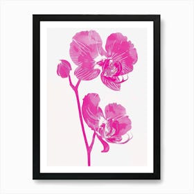 Hot Pink Orchid 4 Art Print