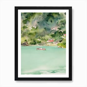 Mergui Archipelago Myanmar Watercolour Tropical Destination Art Print
