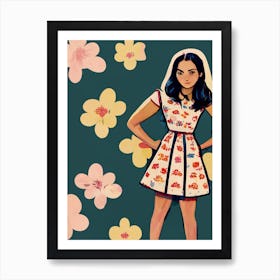 Floral Ronnie Art Print