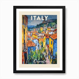 Orvieto Italy 2 Fauvist Painting Travel Poster Art Print