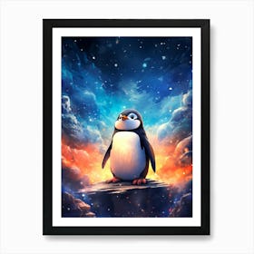 Penguin In The Sky Art Print