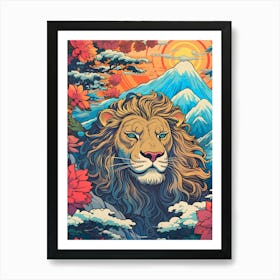 Lion In The Mountains 1 Art Print