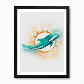 Miami Dolphins Painting Art Print