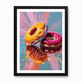 Doughnuts Oil Painting 2 Art Print