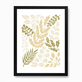 Beige Branches Art Print