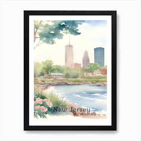 New Jersey Skyline 2 Art Print