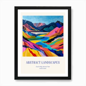 Colourful Abstract Death Valley National Park Usa 1 Poster Blue Art Print