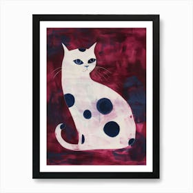 Polka Dot Cat 11 Art Print