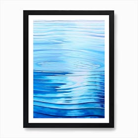 Water Ripples Lake Waterscape Marble Acrylic Painting 2 Art Print