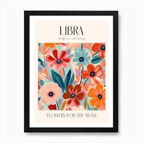 Flowers For The Signs Libra 2 Zodiac Sign Art Print