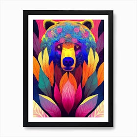 Colorful Bear Art Print