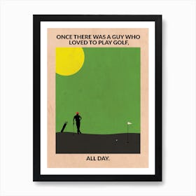 Golf Guy Art Print