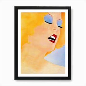 Blonde Girl, Pinup Movie Poster Art Print