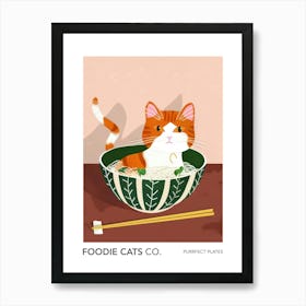 Foodie Cats Co Cat And Ramen 2 Art Print