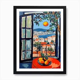 Window Lisbon Portugal In The Style Of Matisse 3 Art Print