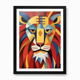 Lion Abstract Pop Art 9 Art Print