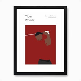 Tiger Golf Art Print
