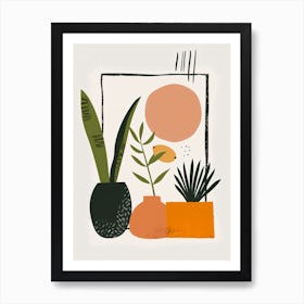 Abstract Minimalistic Geometric Contemporary Boho 14 Art Print