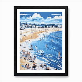 A Picture Of Bournemouth Beach Dorset 1 Art Print