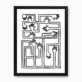 Hand Salad Art Print