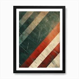 Red White And Blue Stripes Art Print