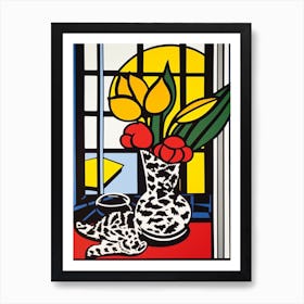 Magonila Flower Still Life  1 Pop Art Style Art Print