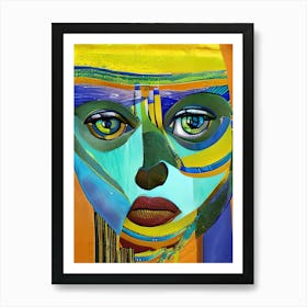 Abstract Of A Woman'S Face Art Print