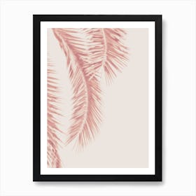 Rose Palm Leaves in Art Print