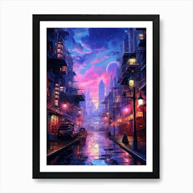 Futuristic Cityscape 1 Art Print