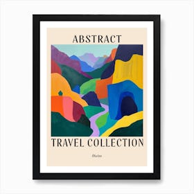 Abstract Travel Collection Poster Bhutan 1 Art Print