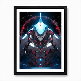 Shark In Space Art Print