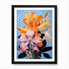 Surreal Florals Freesia 1 Flower Painting Poster