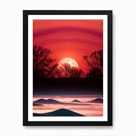 Sunset Over Fog Art Print