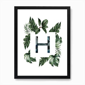 Botanical Alphabet H Art Print