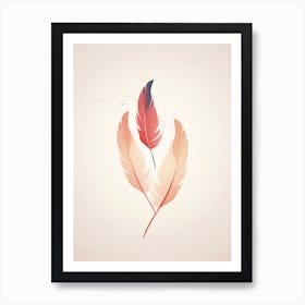Minimalist Feathers Illustration 4 Art Print