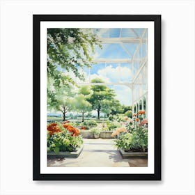 Missouri Botanical Garden Usa Watercolour 1  Art Print