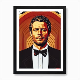 Steve Mcqueen Illustration Movies Art Print