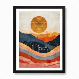 California Sunset Art Print