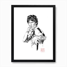 Bruce Lee En Garde Art Print
