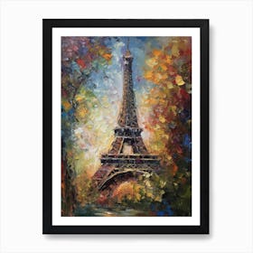 Eiffel Tower Paris France Monet Style 22 Art Print