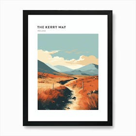The Kerry Way Ireland 4 Hiking Trail Landscape Poster Art Print