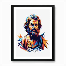 Socrates 03 Portrait WPAP Pop Art Art Print