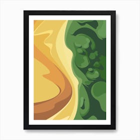 Sand Dunes And Forest Art Print