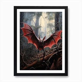 Disk Winged Bat Illustration 1 Art Print