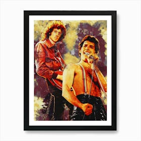 Smudge Of Freddie Mercury & Brian May Art Print
