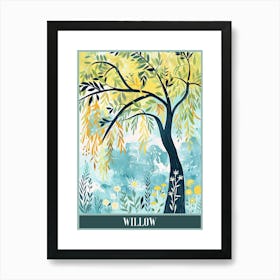 Willow Tree Flat Illustration 4 Poster Art Print