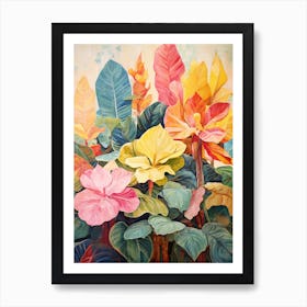 Tropical Plant Painting Fiddle Leaf Fig 3 Art Print