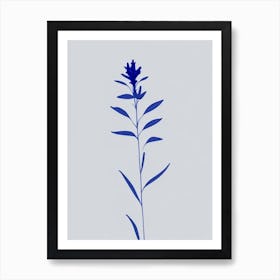 Blue Lobelia Wildflower Simplicity Art Print