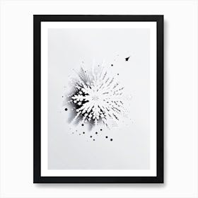 Falling, Snowflakes, Marker Art 4 Art Print