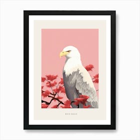 Minimalist Bald Eagle 1 Bird Poster Art Print